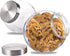 Nicunom 2 Pack Glass Candy Jar, 75 Ounce Cookie Jar with Lid Clear Candy Container, Kitchen Countertop Penny Canning Jars for Cookies, Snacks, Cakes, Food Safe, Wide mouth Opening