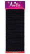 AwEx LARGE Black Hair Ties for Thick Hair-50 PCS,4 mm(0.16 Inch) Thick,170 mm(6.7 inches)Long - No Metal Hair Elastics -Hair Band - Ponytail Holder -Great for Curly,Wavy Hair