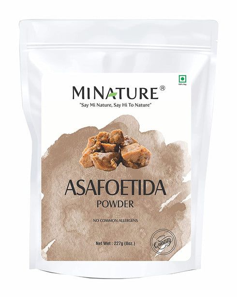 Asafoetida Powder ( Hing)( Asafetida ) by mi nature| 100% Pure and Natural | 227g( 8oz)(0.5lb) | Indian spice for cooking| From India | 100% ONLY ASAFOETIDA POWDER-no external additives added.