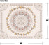 Lifeel White Bohemian Tapestry Wall Hanging, Mandala Floral Medallion Hippie Tapestry with Light Brown Aesthetic Wreath Design, Cream Wall Decor Blanket for Bedroom Home Dorm, Large 68×80 inches