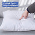 DOWNCOOL 100% Cotton Stuffer Throw Pillow Insert, Square Down and Feather Filled Decorative Bed Sofa Insert, 18x18 Inch, White