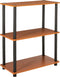 Furinno Turn-N-Tube 3-Tier Compact Multipurpose Shelf Display Rack, Light Cherry