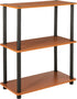 Furinno Turn-N-Tube 3-Tier Compact Multipurpose Shelf Display Rack, Light Cherry