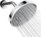 Rainfall Shower Head, 6" Fixed Rain Shower Heads High Pressure with Shower Arm, High Pressure Rain Shower Head 360° Adjustable Angles, Anti-Clogging Silicone Nozzles, 1.8 GPM (Chrome)