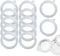 MOYENNE Replacement Rubber Gasket Seal - Glass Jar Seals - 12 Pack Silicone Gaskets For Clip Top Storage Jars Sealing Rings For Regular Mouth Canning And Storage Containers3.75 Inch(White)