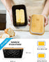 Large Butter Dish Porcelain Butter Dish with Lid and Knife for Countertop Double Silicone Seal Butter Dishes with Covers Perfect for West or East Coast Butter, Unique Stone Pattern Black