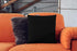 Encasa Homes Throw Pillow Cover 2pc Set - Jet Black - 24 x 24 inch Solid Dyed Cotton Canvas Square Accent Decorative Cushion Case for Couch Sofa Chair Bed & Home Only Covers