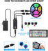 50Ft LED Strip Lights Music Sync Color Changing RGB LED Strip 44-Key Remote, Sensitive Built-in Mic, App Controlled LED Lights Rope Lights, 5050 RGB LED Light Strip(APP+Remote+Mic+3 Button Switch)