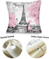 Throw Pillow Covers 18x18 Set of 4, Decorative Pillows for Couch Bed, Sofa Pillows Decorations for Living Room, Pink Paris Outdoor Pillows Couch Cushion Covers for Home Bedroom