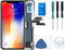PassionTR for iPhone X 10 5.8 Inch Front LCD Digitizer Display Glass Touch Screen Replacement Full Assembly Frame Set with Waterproof Adhesive Repair Tools Kit Black