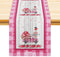 Nialnant Valentines Day Table Runner, Pink Truck Table Runners for Kitchen Family Dinner Table Holiday Farmhouse Home Valentines Day Decoration, Buffalo Check Heart Pattern - 13 x 72 Inch