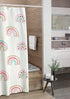 ScarJamFam Rainbow Shower Curtain 72" x 72"/ Easy to Clean Boho Shower Curtain/ Washable Kids Shower Curtain Rainbow Decor/ Cute Shower Curtains Boho