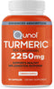 Turmeric Curcumin with Black Pepper, Qunol 2250mg Turmeric Extract with 95% Curcuminoids, Extra Strength Supplement, Enhanced Absorption, Supports Healthy Inflammation Response, 90 Vegetarian Capsules