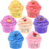7 Pack Butter Slime Kit, with Blue Stitch Slime, Lemon Watermelon and Peachybbies Slime Charm etc,DIY Scented Slime for Girls Boys,Soft and Non-Sticky