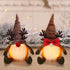 Christmas Gnomes with Light Rudolph Red Nose Gnome Couple Plush Reindeer Decorations Winter Holiday Elf Scandinavian Collectible Figurines Handmade Swedish Tomte Xmas Ornaments Gift Idea Set of 2