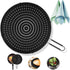 Splatter Screen for Cooking, Splatter Screen for Frying Pan,13? Multi-Use Hot Oil Splash Guard W Fish Scale Rag × 2, Drain Board, Non-Stick, Food Safe & Heat Resistant Universal Pan Cover