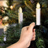 12PCS Christmas LED Window Candles, JOSU Battery Operated Flameless Taper Christmas Candles Light with Remote Timer/Clips, Warm White Light for Home Indoor Outdoor Christmas Trees Decor ¦
