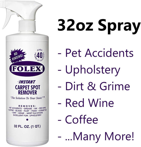 Cemko Cleaning Cloth + FOLEX Instant Carpet Spot Remover | Instant Carpet Spot Remover Kit, 32oz