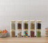 G.a HOMEFAVOR Glass Jars Set, Spice Jars with Bamboo Airtight Lids and Labels, 9.2oz 10 Pcs Small Food Storage Containers for Home Kitchen, Tea, Herbs, Sugar, Salt, Coffee, Herbs, Grains