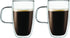 Double Wall Glass Coffee Cups Insulated Mugs for Drinking Espresso Latte Mocha Tea 15 oz Set of Two