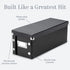 Snap-N-Store CD Storage Box - Pack of 2 - Durable 5.1 x 5.1 x 13.2 Inch Disc Holders with Lids to Store up to 165 Discs - Black