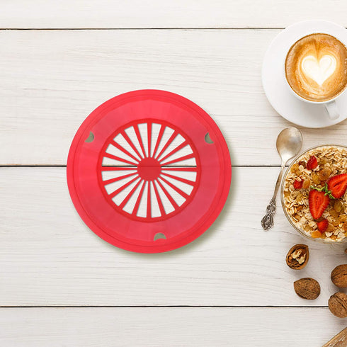 Cabilock 10Pcs Reusable Plastic Paper Plate Holder for Party BBQ and Picnic Round Paper Plate Trays Barbecue Plate Support Plastic Dinnerware