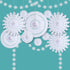 cnomg 12pcs Winter Wonderland Snowflake Party Decorations Set Hanging White Paper Fan Decor Snowflakes Garlands Banner Decoration for Frozen Birthday ChristmasTree New Year Baby Shower Wedding (White)
