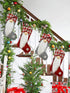 Sucpur 2Pcs Christmas Stocking, 17.7x7.87inch Beard Plaid Red Grey Faceless Doll Christmas Stocking Rudolph Print Xmas Stockings Sock Gift Bag Pendant Stocking Hot Snowman Decorations