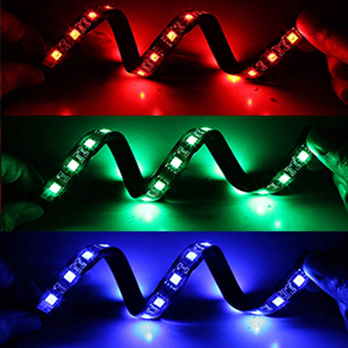 PC RGB LED Strip Light, 3pcs Magnetic LED Strip for M/B with 12V 4-Pin RGB LED headers, Compatible with ASUS Aura, MSI Mystic Light, ASROCK Aura RGB Led, Gigabyte RGB Funsion, with Back Self-Adhesive