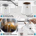 Zulay Classic Stovetop Espresso Maker for Great Flavored Strong Espresso, Classic Italian Style 5.5 Espresso Cup Moka Pot, Makes Delicious Coffee, Easy to Operate & Quick Cleanup Pot (White)
