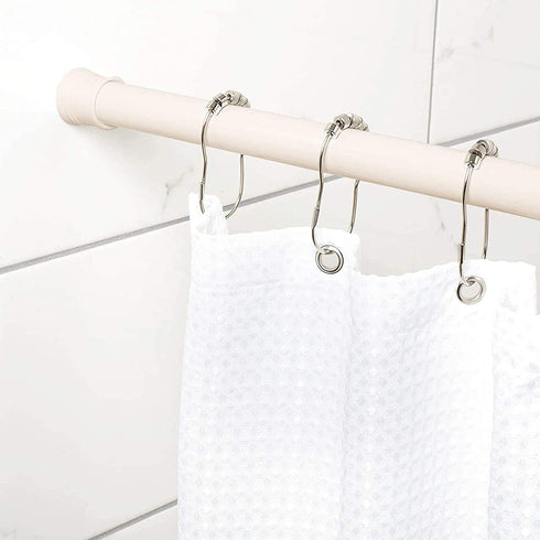 Zenna Home Adjustable Curtain Tension Shower Rod, 36"-60", Champagne