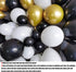 Beaumode DIY Black Gold White Organic Balloon Garland Arch Kit for Birthday Baby Shower Bridal Shower Countdown Wedding Graduation New Year Black -Tie Party Backdrop Decoration