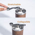 Manual Coffee Grinder-YIUYIUPI Stainless Steel Grinder is Easy to Carry and Coffee Powder of the Thickness can be Adjusted, Suitable for Office, Home Kitchen and Camping (Reddish brown)