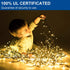 Decute Warm White Christmas String Lights Waterproof 300LED 105FT UL Certified with End-to-End Plug 8 Modes, Outdoor Indoor Starry Fairy Lights for Christmas Tree Patio Garden Wedding Party Decor