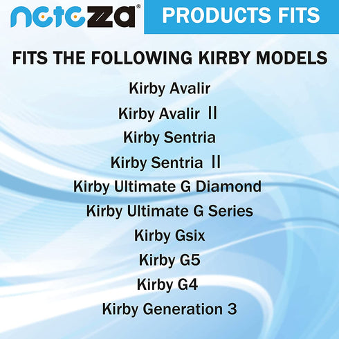 6 Pack Vacuum Cleaner Dust Bags for Kirby 204811 204814 204808 fit All Generation & Sentria Models