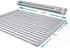 Roll Up Dish Drying Rack (17.3''X13''), Silicone Wrapped Steel Rods, Anti-Slip, Anti-Rust, Strong, Heat Resistant, Over The Sink Multipurpose Dish Drying Racks