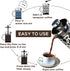 FAVIA French Press Coffee Maker 12oz Stainless Steel with Borosilicate Glass Heat Resistant 4 Level Filtration System for Brew Coffee & Tea Dishwasher Safe 350ml (12oz, Silver with Annular Pattern)
