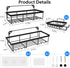 Awegety 2 Pack Shower Caddy and 2 Soap Holders, Shower Organizer with Hooks Rustproof Stainless Steel Bathroom Shower Shelf with Adhesives and Screws, Shower Racks for Bathroom Kitchen Bedroom