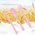 Lnrkai Travel Utensil Set with Case, 4 Sets Wheat Straw Reusable Spoon Chopstick Forks Tableware, Eco Friendly Non-Toxin BPA Free Portable Cutlery for Kids Adult Travel Picnic Camping or Daily Use