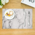 MSGUIDE Marble Placemats Set of 4 for Dining Table Washable Heat Resistant Kitchen Mats,12x18in