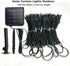 Solar Curtain Lights Outdoor,13ft(L) x 3.3ft(H),8 Mode,200 LED,Solar String Lights for Pool Glass Fence Handrail Railing Eaves Wall Pavilion Wedding Arch Decoration-Waterproof,Dark Green -Warm White