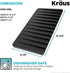 Kraus KDM-10BL Kore Self-Draining Silicone Dish Drying Mat or Trivet for Kitchen Counter, Black