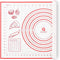 Silicone Pastry Mat Extra Large Non Slip with Measurement, Non Stick, Large and Thick, for Fondant, Rolling Dough, Pie Crust, Pizza and Cookies - BPA Free Easy Clean Kneading Matts,16" x 24", Red