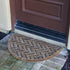 Rubber-Cal 10-100-510 Caspian Sea Outdoor Half Round Scraper Doormat, 18" x 30", Tan