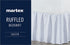 Martex 1C26548 Basic Ruffle Solid Polyester Machine Washable 15 Inch Drop Queen Bed Skirt, White
