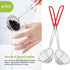 Hot Pot Strainer Scoops, Stainless Steel Hot Pot Strainer Spoons 2.5 inch Mini Mesh Skimmer Spoon Asian Strainer Ladle with Handle for Home (Red,6 Pieces)