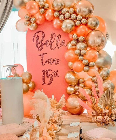 Orange with Gold Balloon Garland Arch Kit-Cream White Orange Gold Balloons for Wedding Decoration Baby Shower Decorations Birthday Party Decoration