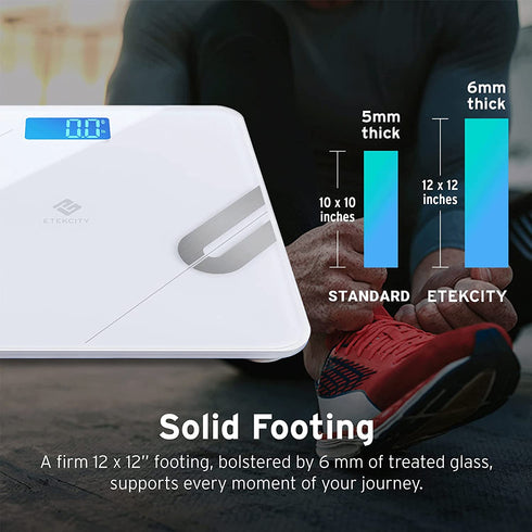 Etekcity Scale for Body Weight, Smart Digital Bathroom Weighing Scales with Body Fat and Water Weight for People, Bluetooth BMI Electronic Body Analyzer Machine, 400lb