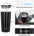 Insulated Ceramic Lined Coating Coffee Travel Mug with Lid and Straw, 20 oz Tea Vacuum Tumbler with Brush by OLDLEY, Black