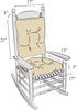 Klear Vu Non-Slip Gripper Twillo Overstuffed Rocking Chair Cushion Set, Seat 17" x 17" and Seatback 21" x 17", Bluestone